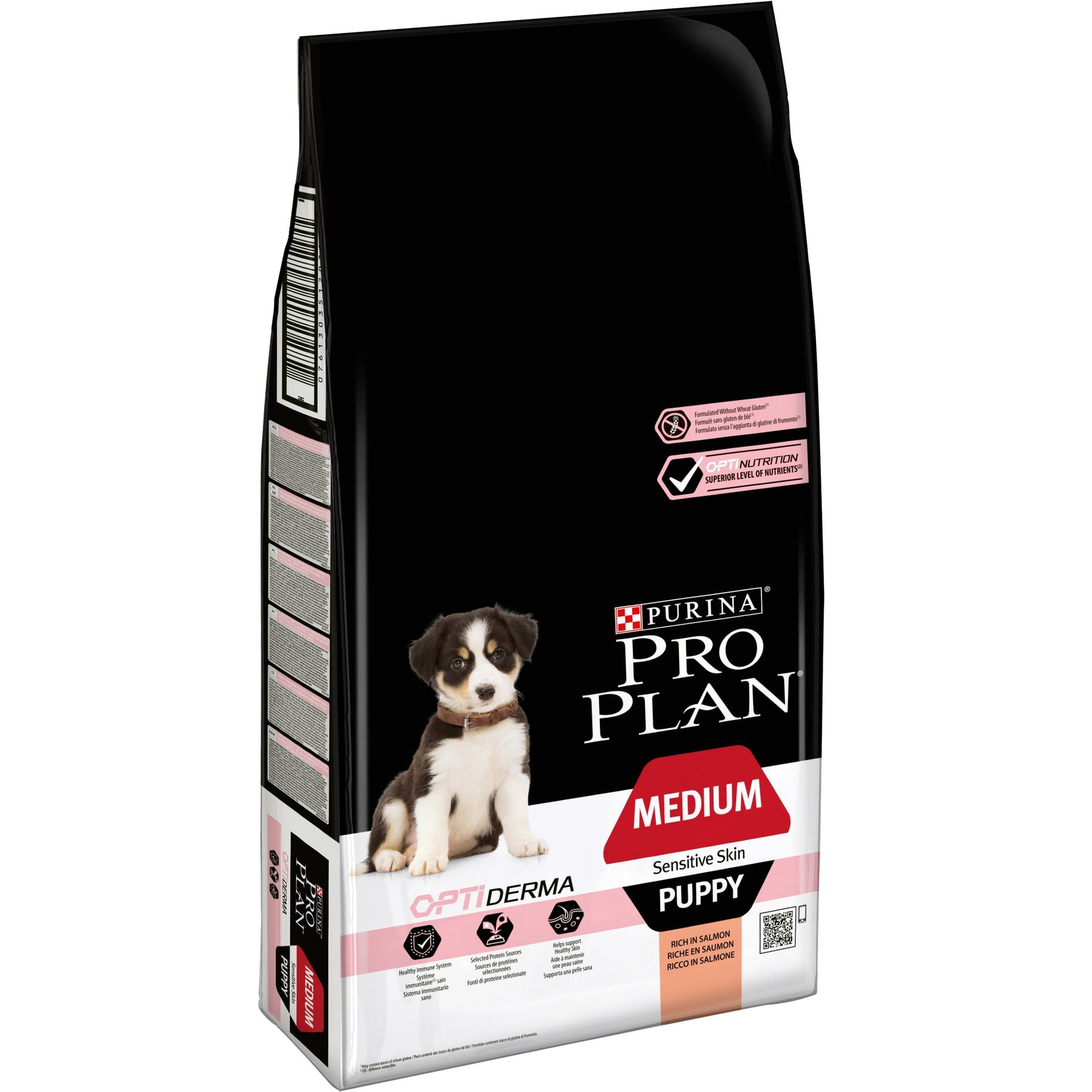 ProPlan Dog Puppy Medium Sensitive - Сухой корм для щенков средних пород склонных к аллергии, с лососем 12 кг