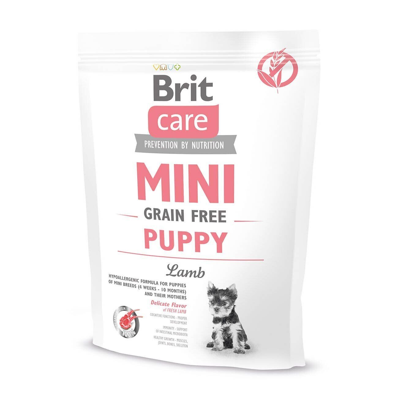 Brit Care GF Mini Puppy Lamb - Сухий корм для цуценят і молодих собак мініатюрних порід 400 г (ягня)