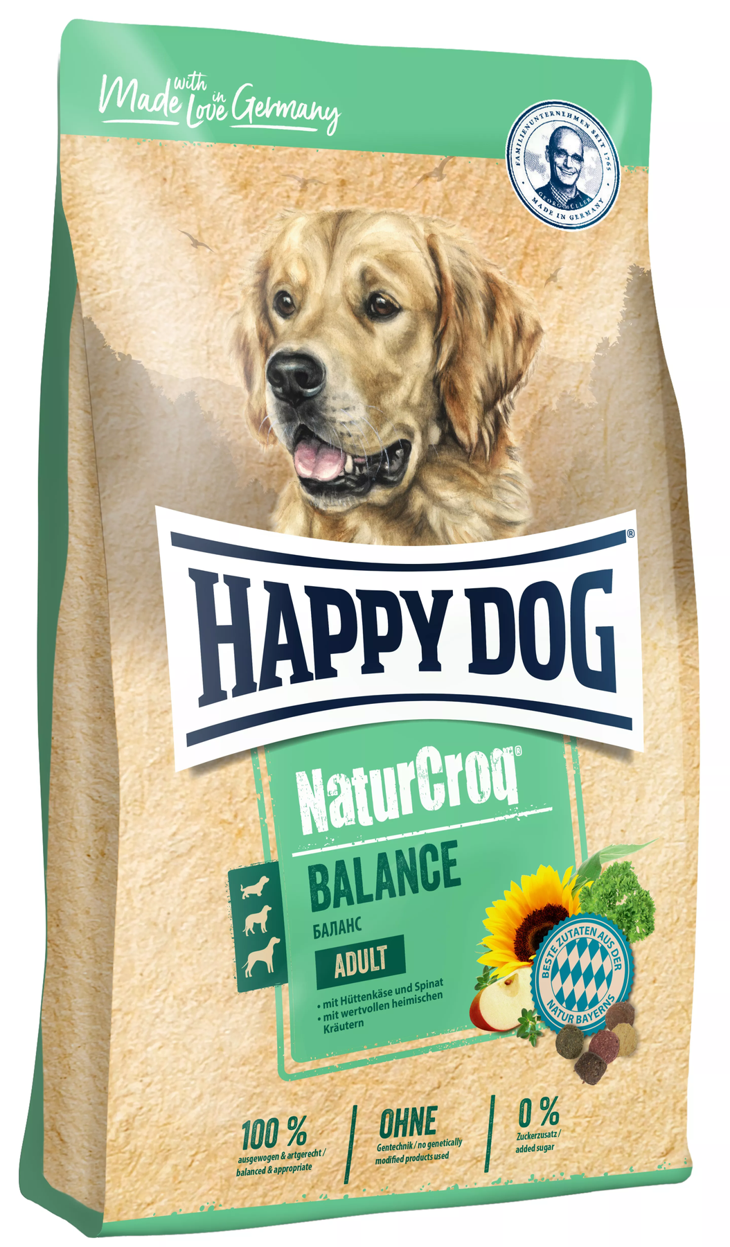 Happy Dog (Хэппи Дог) Premium - NaturCroq Balance Сухой корм для взрослых собак всех пород 4 кг