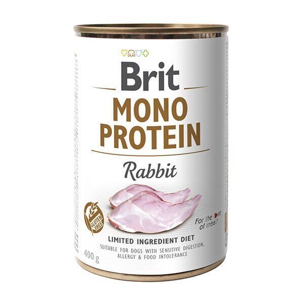 Brit Mono Protein Rabbit - Вологий корм для собак 400 г (кролик)