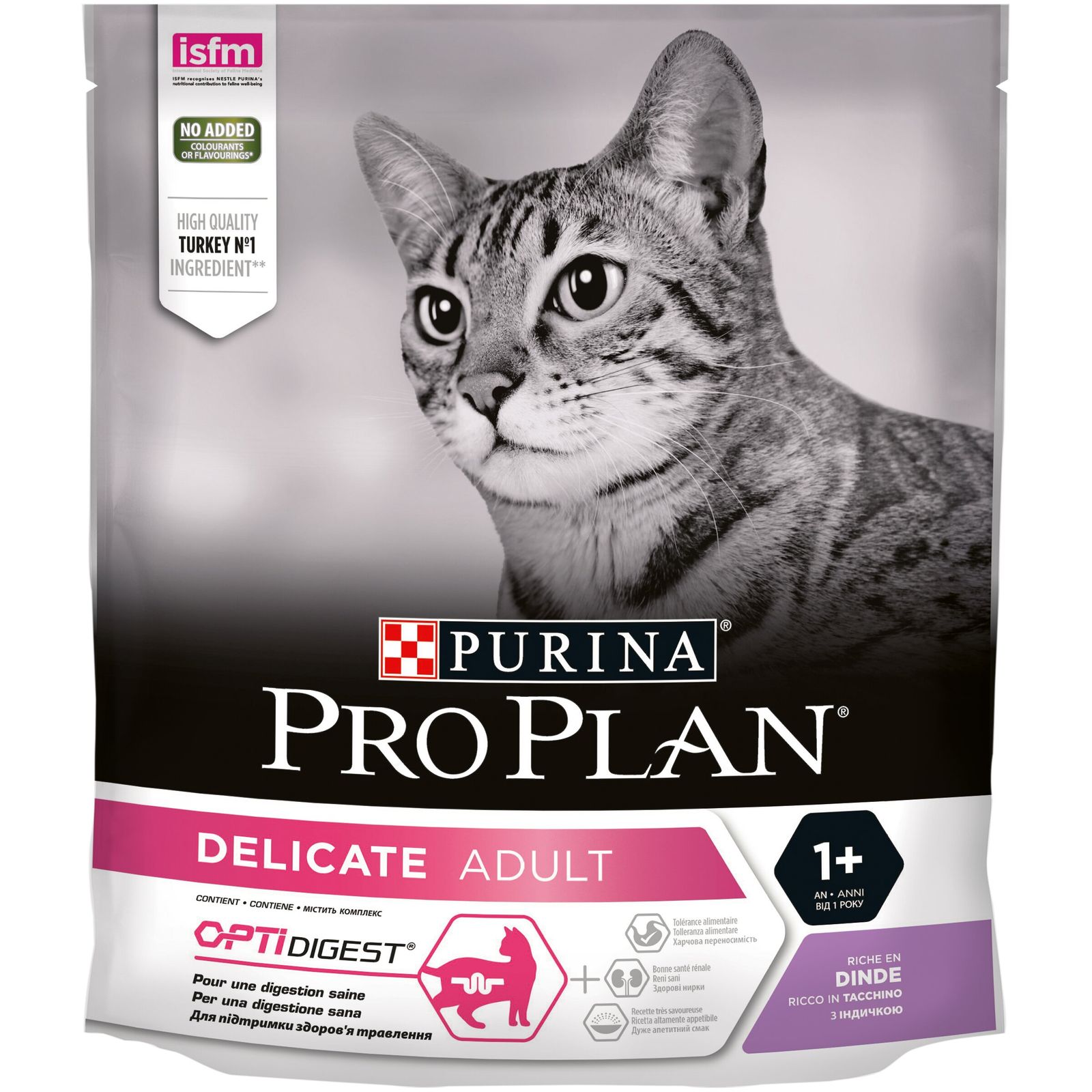 ProPlan Cat Delicate Adult - Сухой корм для кошек с чувствительным пищеварением, с индейкой 0,4 кг