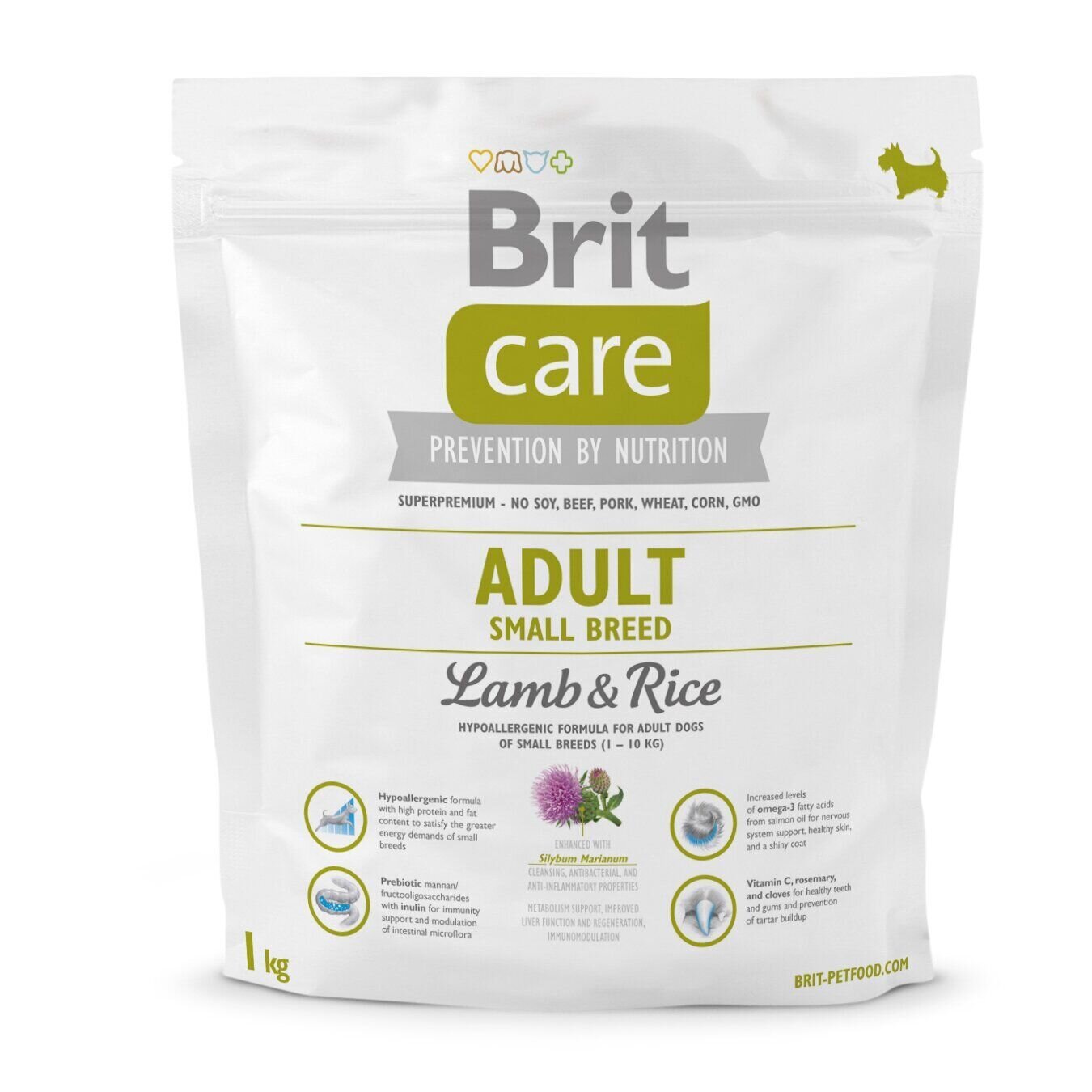 Brit Care Adult Small Breed Lamb & Rice - Сухий корм для дорослих собак дрібних порід (вагою до 10 кг) 1 кг (ягня і рис)