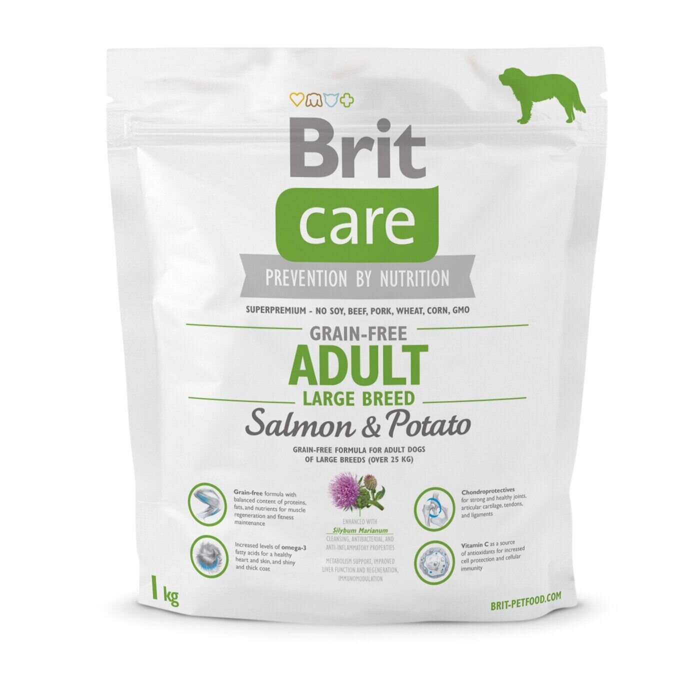 Brit Care GF Adult Large Breed Salmon & Potato - Сухой корм для взрослых собак крупных пород (весом от 25 до 45 кг) 1 кг (лосось)