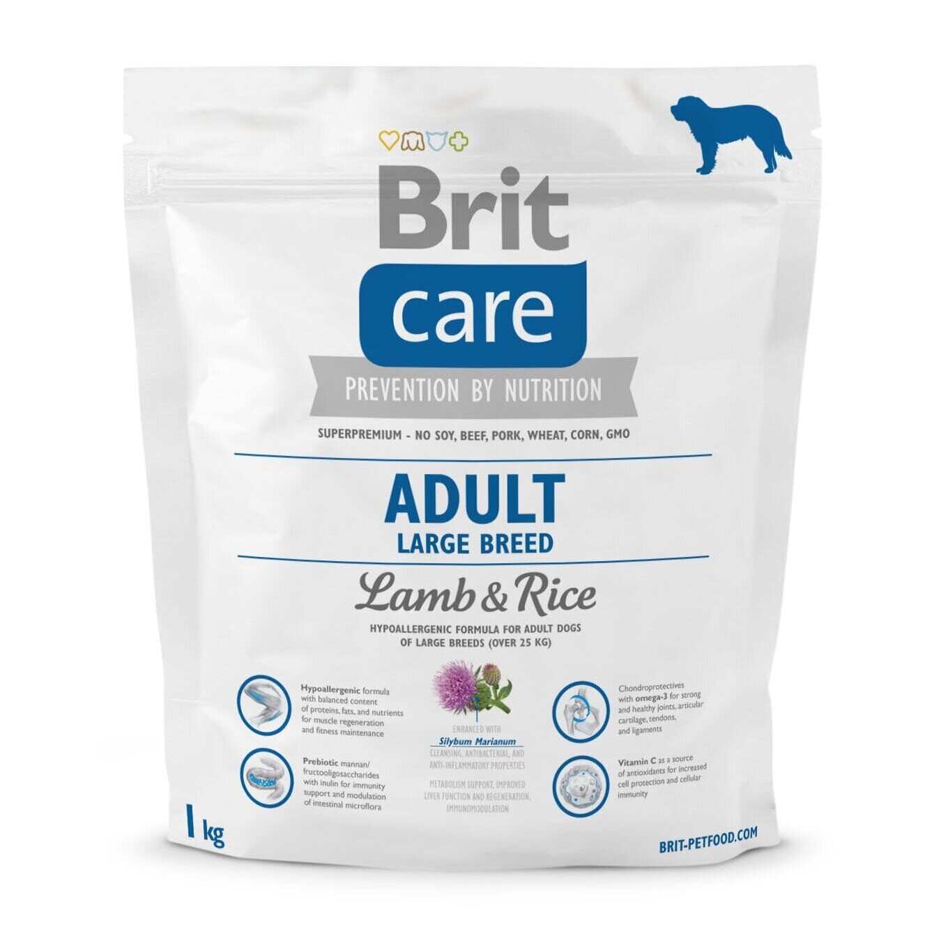 Brit Care Adult Large Breed Lamb & Rice - Сухий корм для дорослих собак великих порід (вагою від 25 кг) 1 кг (ягня і рис)