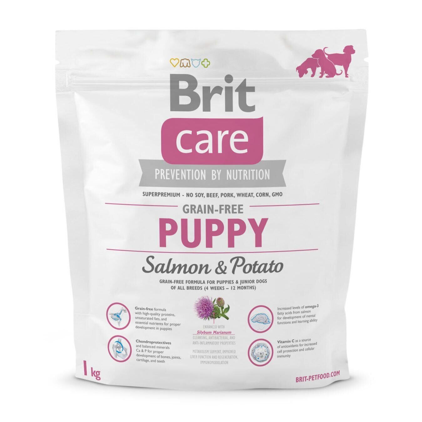 Brit Care GF Puppy Salmon & Potato - Сухий корм для цуценят всіх порід 1 кг (лосось)