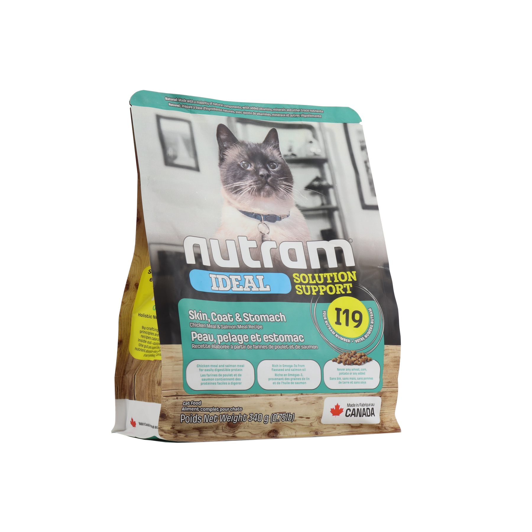 NUTRAM Ideal Solution Support Skin Coat Stomach корм для котов чувствительное пищеварение 340 г