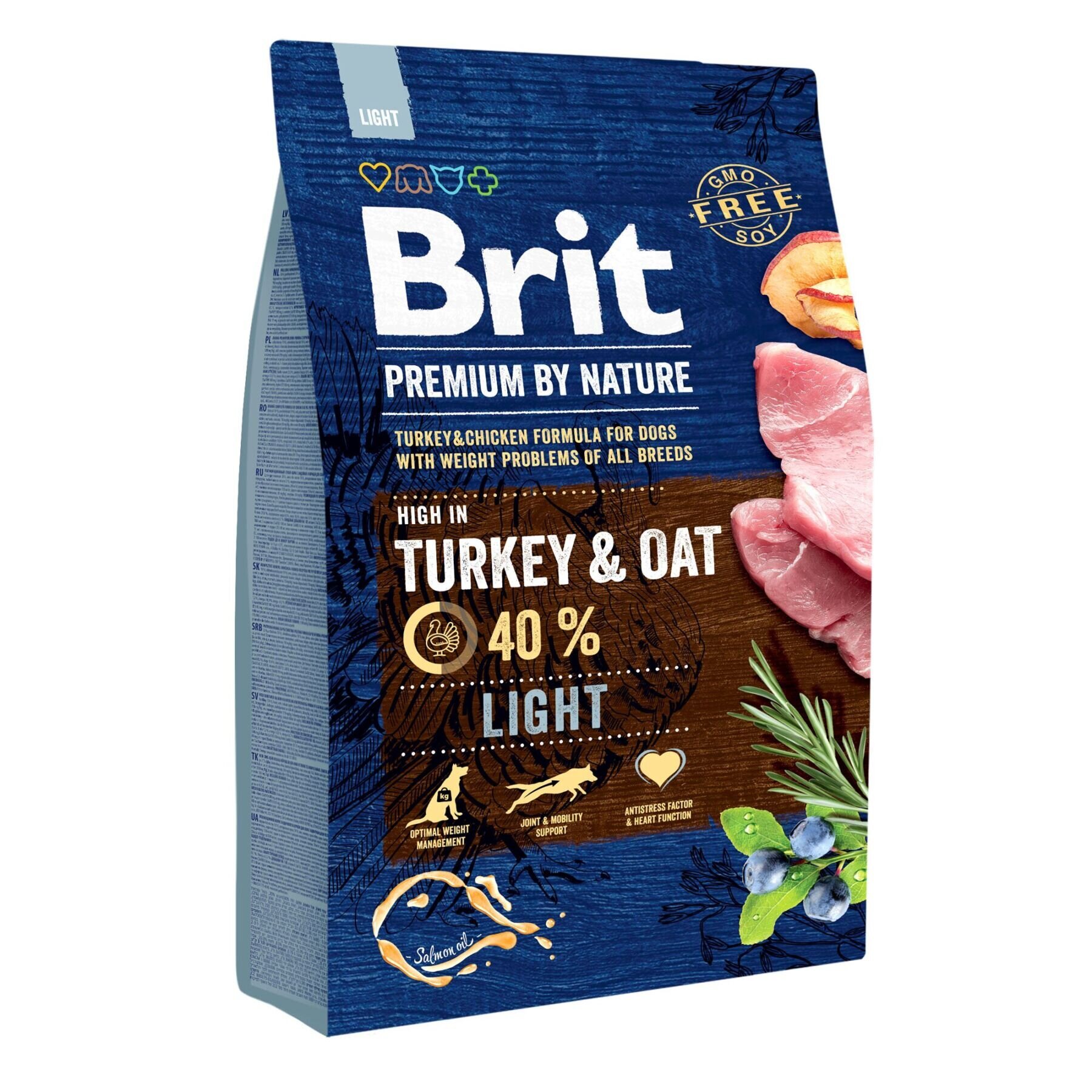 Brit Premium Light - Сухий корм для собак із зайвою вагою 3 кг (курка)