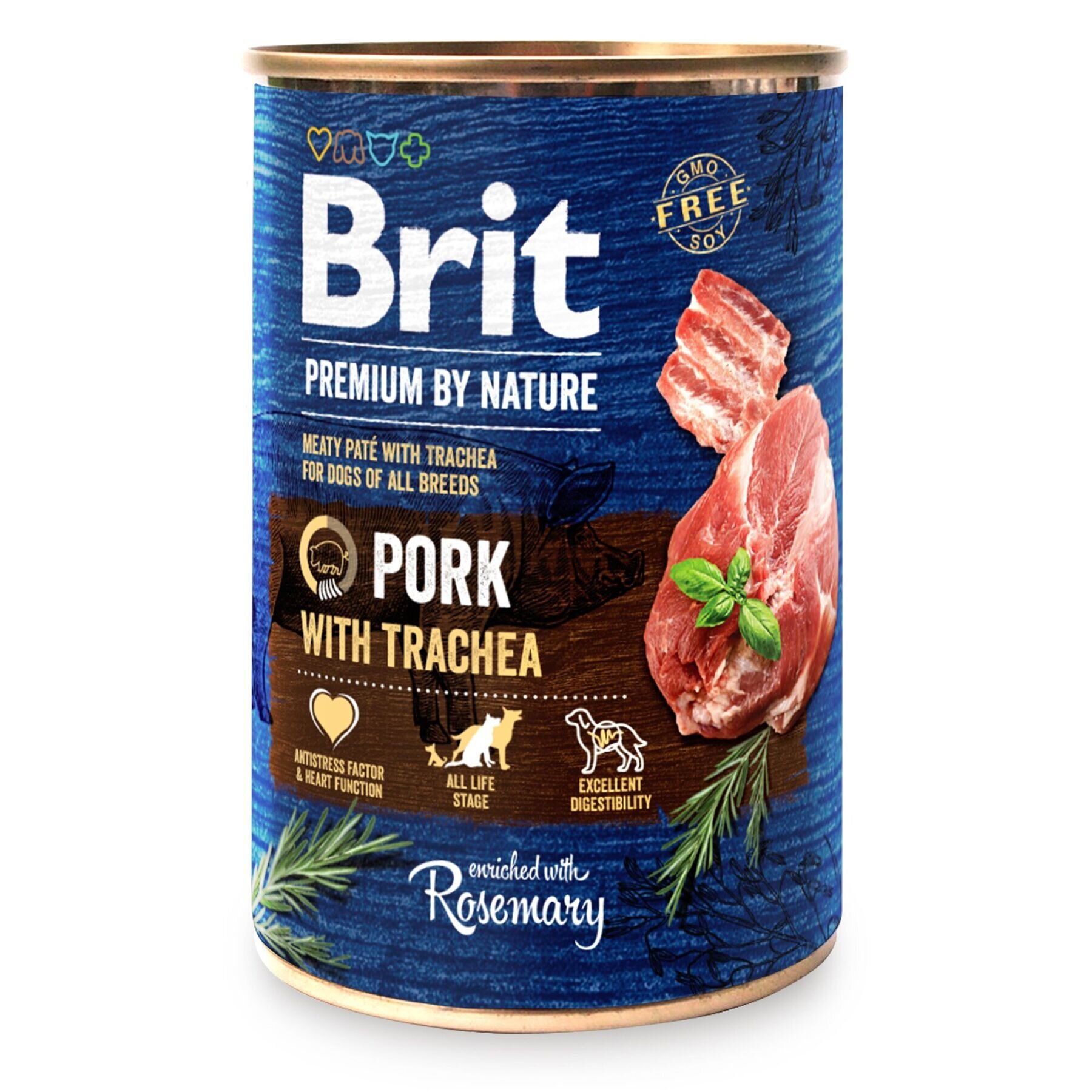 Brit Premium By Nature Pork with Trachea - Вологий корм для собак 400 г (свинина)