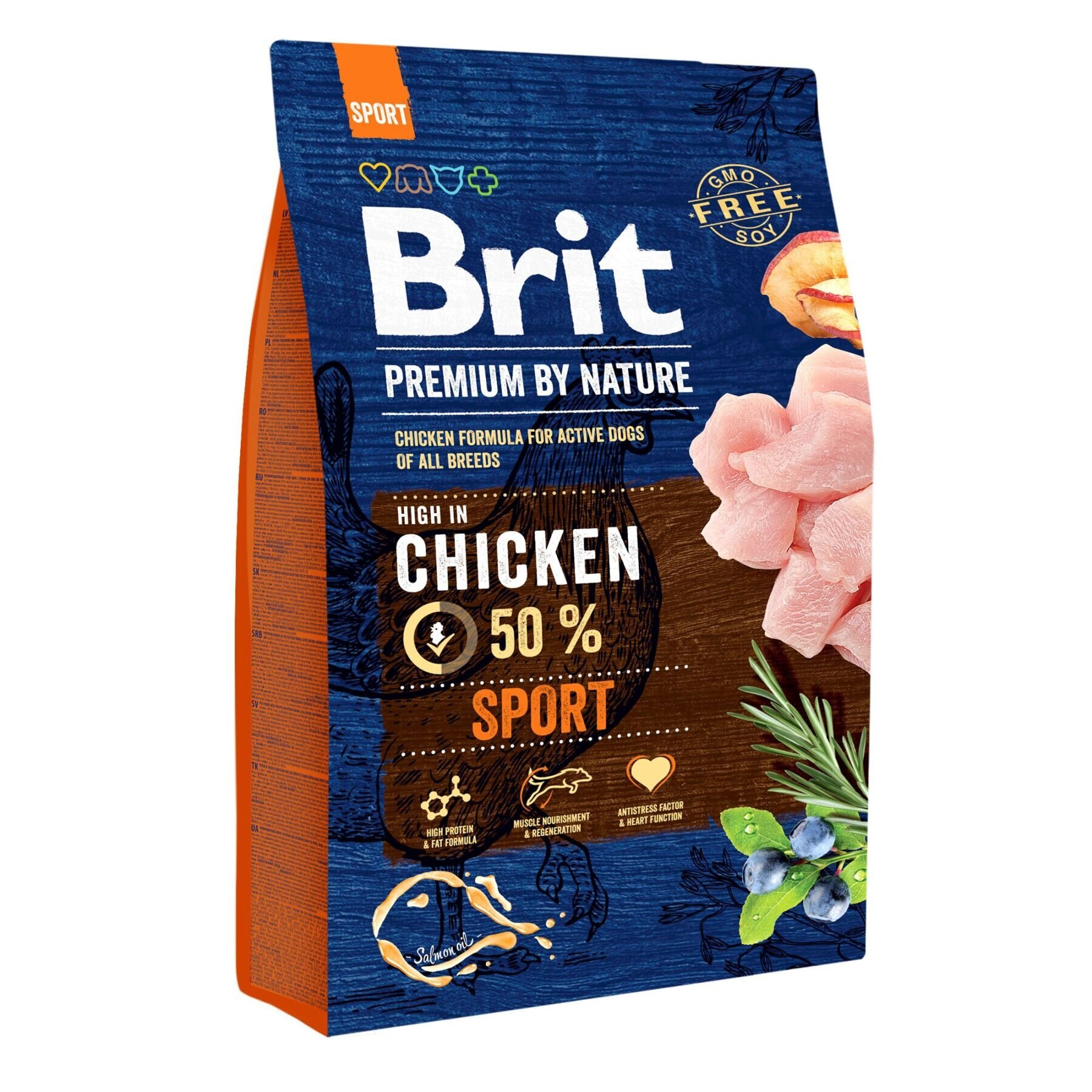 Brit Premium Sport - Сухий корм для активних собак всіх порід 3 кг (курка)