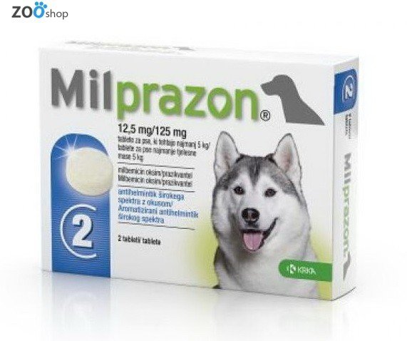 Milprazon (Мілпразон) таблетки від гельмінтів для собак вагою більше 5 кг, таблетка