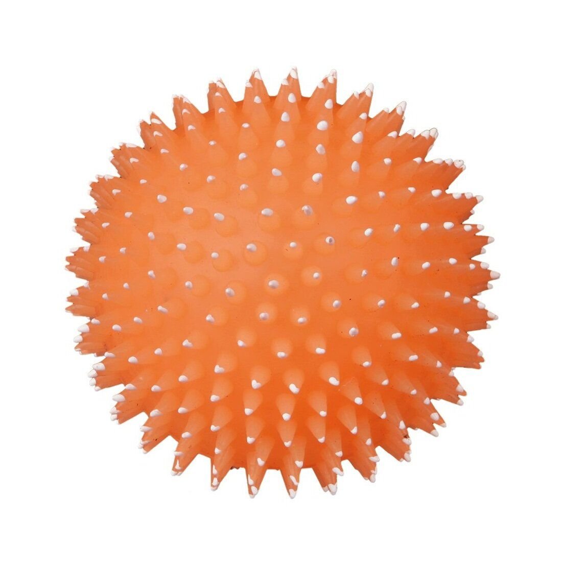 Игрушка для собак Trixie Мяч фосфоресцентный, игольчатый с пищалкой d=10 см (винил, цвета в ассортименте)