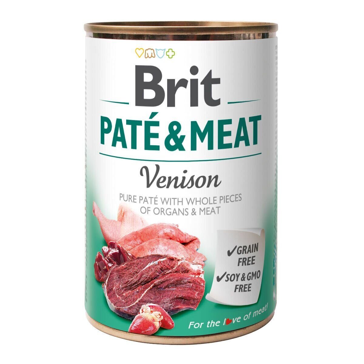 Brit Pate & Meat Venison -Влажный корм для собак 400 г (курица и оленина)