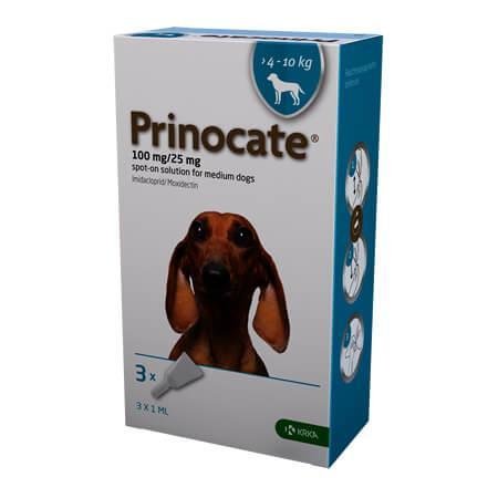 Prinocat (Принокат) капли на холку от блох, клещей и гельминтов для собак від 4 до 10 кг, пипетка
