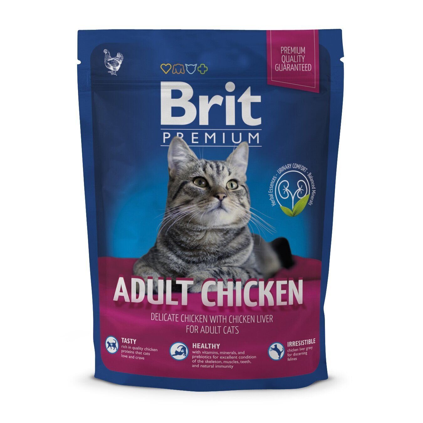 Brit Premium Cat Adult Chicken - Сухой корм для кошек 300 г (курица)